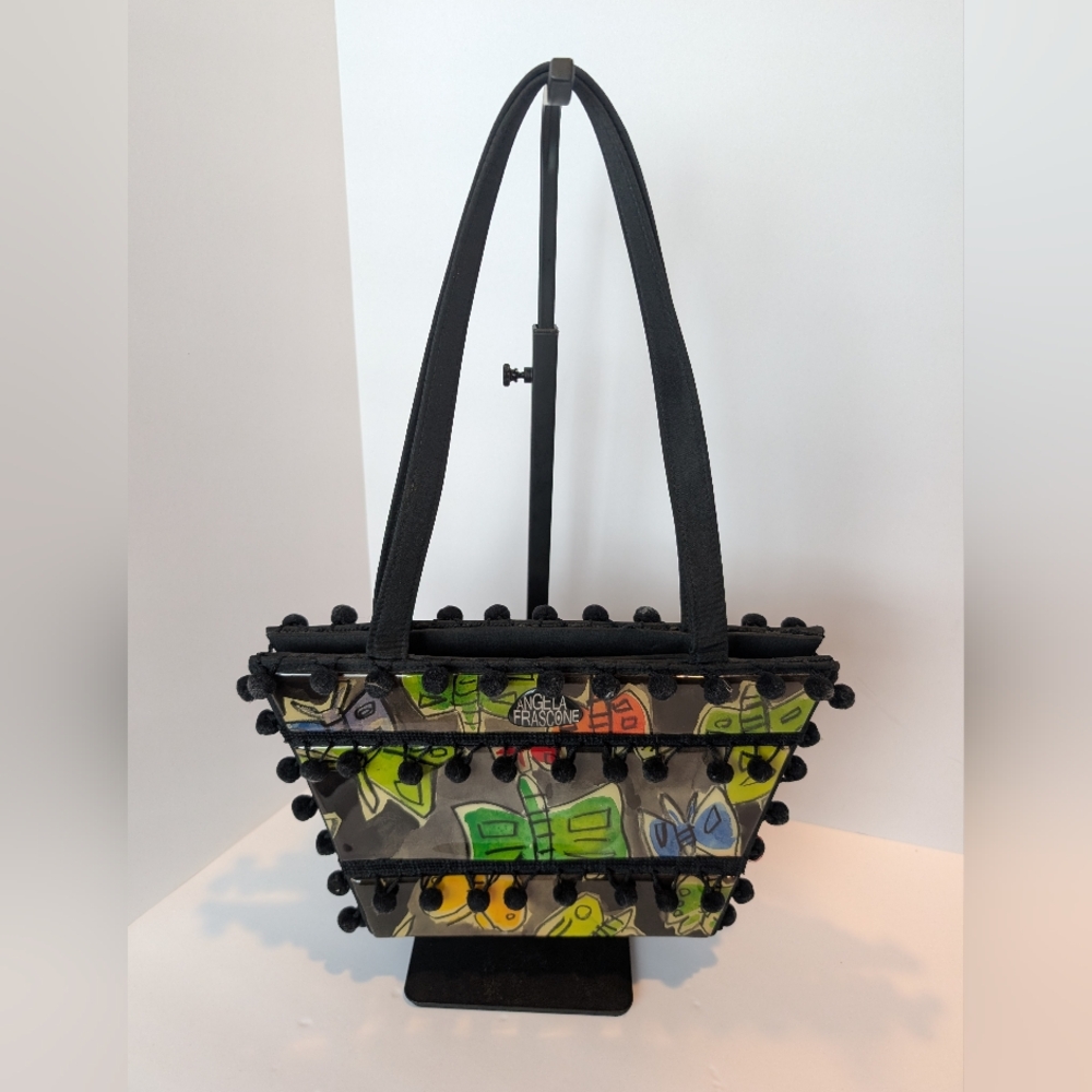 Vintage Angela Frascone Unique Handbag Purse In Good Condition Butterfly Bag